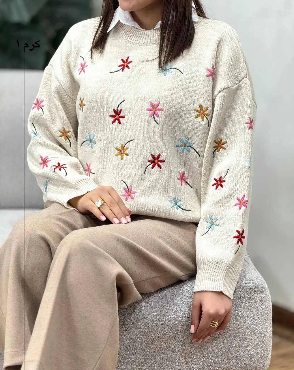 پلیور بافت ترک گلدوزی مانیسا